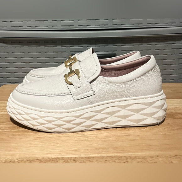White Platform Loafers - Picture 3 of 10
